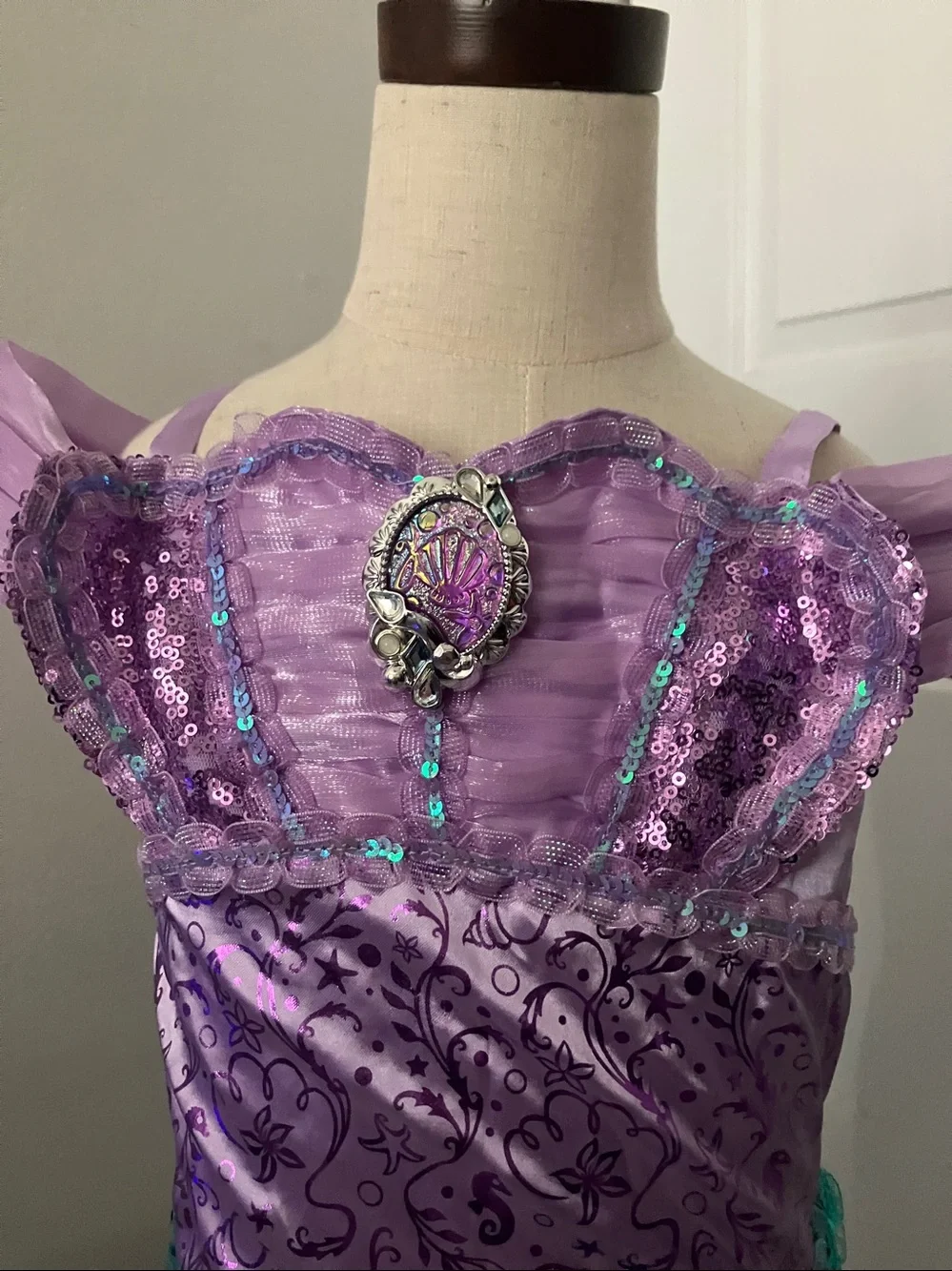 Disney Girls Ariel Costume Dress Up Halloween Birthday Play | 5-6